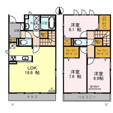 Droom中向陽の物件間取画像